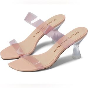 Stuart Weitzman Kristal Clear Sandal Women’s Pink & Clear Size 10